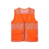 Unisex Polyester Mesh Work Vest with Zipper