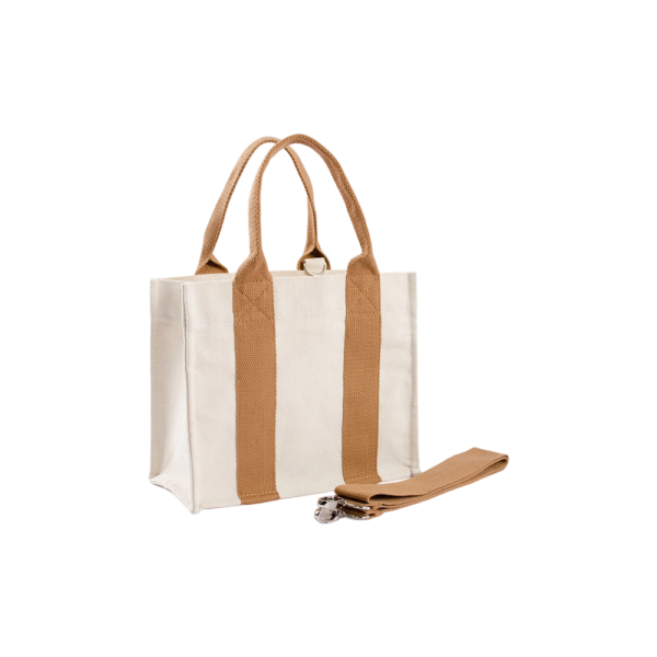 Heavy Canvas Grocery Tote with Cotton Web Shoulder Straps