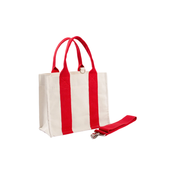 Heavy Canvas Grocery Tote with Cotton Web Shoulder Straps