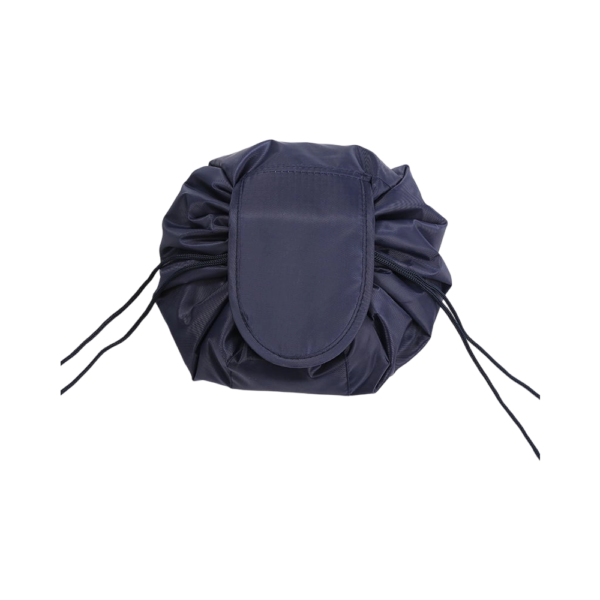Luxurious Round Drawstring Cosmetic Bag with Waterproof Coating