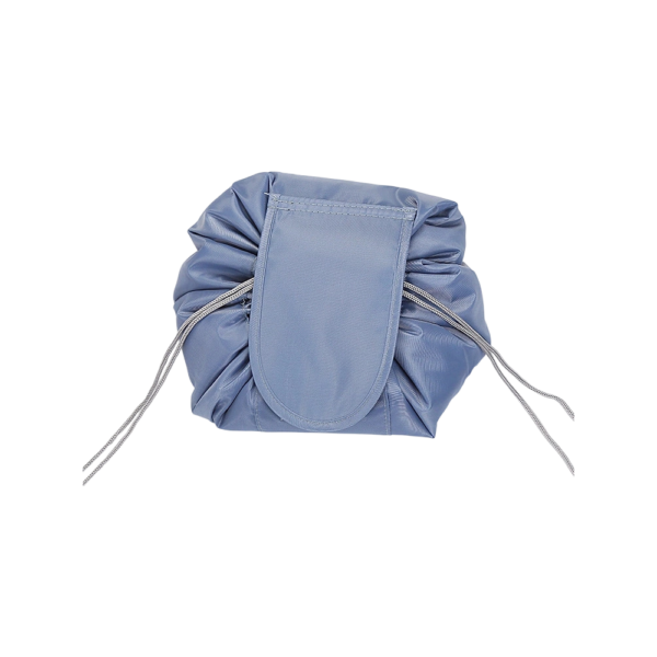 Luxurious Round Drawstring Cosmetic Bag with Waterproof Coating