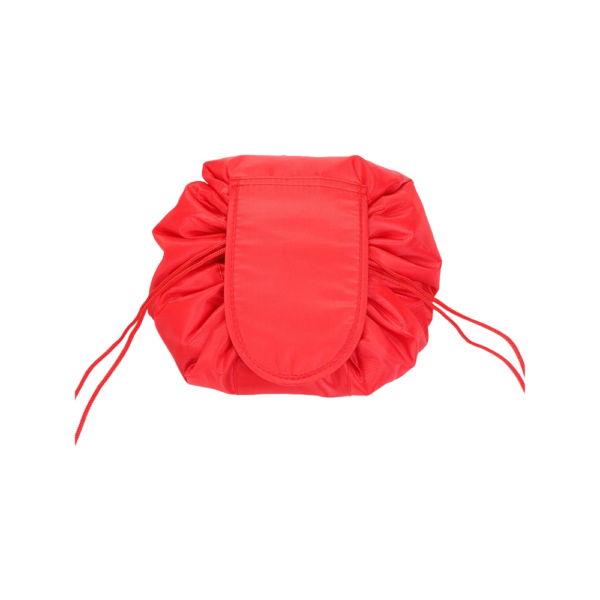 Luxurious Round Drawstring Cosmetic Bag with Waterproof Coating