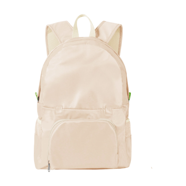 Dual Use Foldable Light Backpack with Zippered Pocket