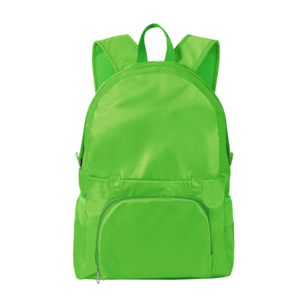 Dual Use Foldable Light Backpack with Zippered Pocket