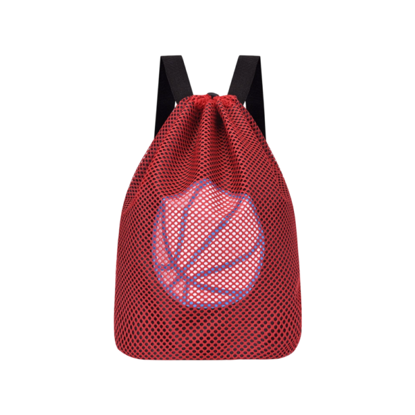 Mesh Drawstring Sports Backpack for Basketball and Training