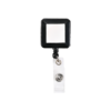 Square Retractable Badge Holder with Metal Clip