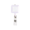 Square Retractable Badge Holder with Metal Clip
