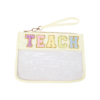 Waterproof Transparent PVC Cosmetic Bag with Embroidered Letters