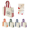 Custom Logo Canvas Tote Bag with Color Matching Details