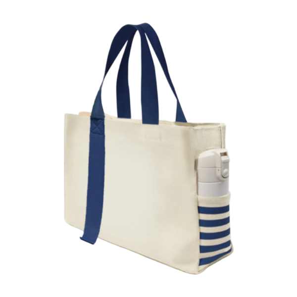 Custom Logo Canvas Tote Bag with Color Matching Details