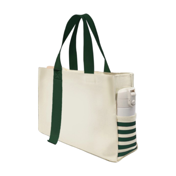 Custom Logo Canvas Tote Bag with Color Matching Details