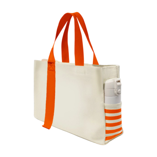 Custom Logo Canvas Tote Bag with Color Matching Details