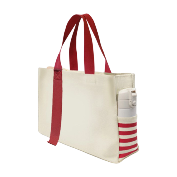 Custom Logo Canvas Tote Bag with Color Matching Details