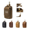 Men's Genuine Leather Mobile Phone Waist Bag with Multiple Compartments