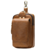 Men's Genuine Leather Mobile Phone Waist Bag with Multiple Compartments