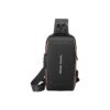 Large Capacity Multi-Compartment Men's Chest Bag with USB Interface and Password Lock