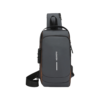Large Capacity Multi-Compartment Men's Chest Bag with USB Interface and Password Lock
