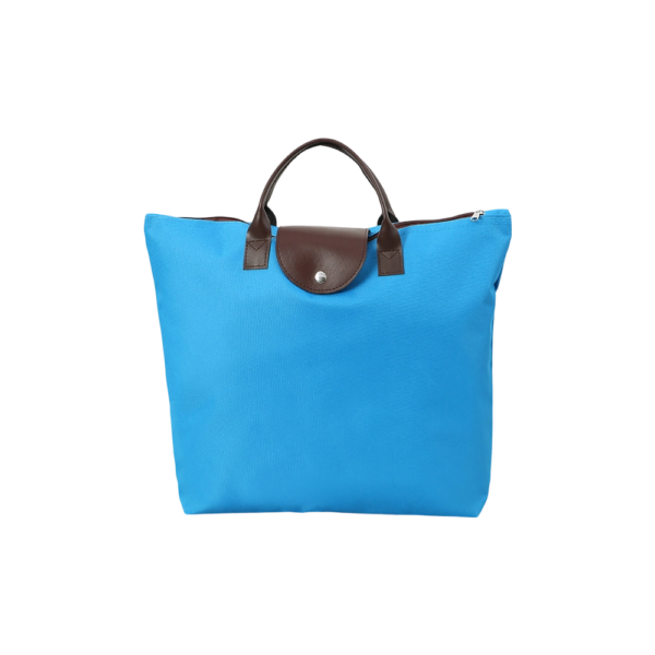 Reusable Oxford Shopping Bag with Printed Pattern and Long Handles