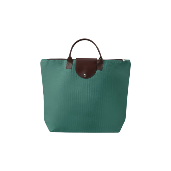 Reusable Oxford Shopping Bag with Printed Pattern and Long Handles
