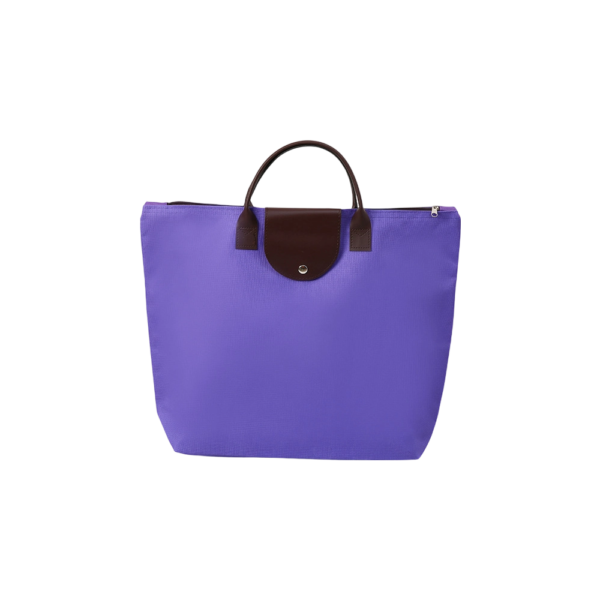 Reusable Oxford Shopping Bag with Printed Pattern and Long Handles