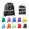 Reflective Custom Drawstring Backpack for Gym and Jogging