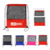 Mesh Promotional Drawstring Backpack Cinch Up with Adjustable Straps