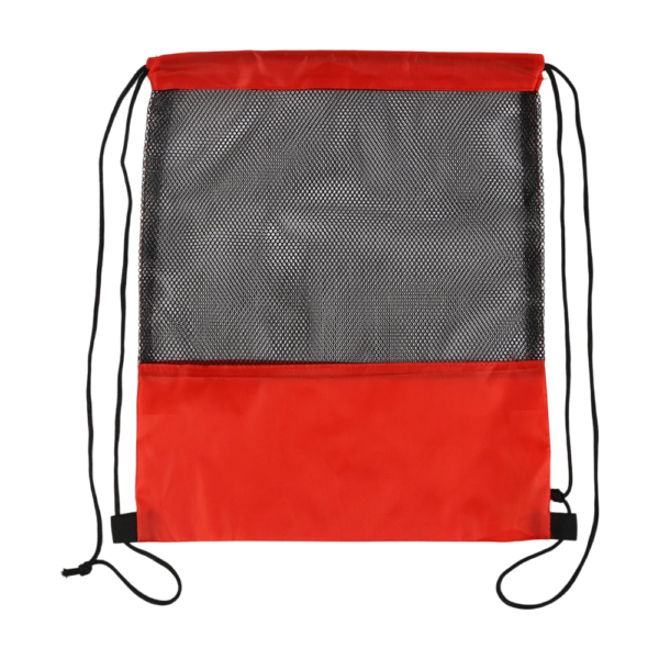 Mesh Promotional Drawstring Backpack Cinch Up with Adjustable Straps