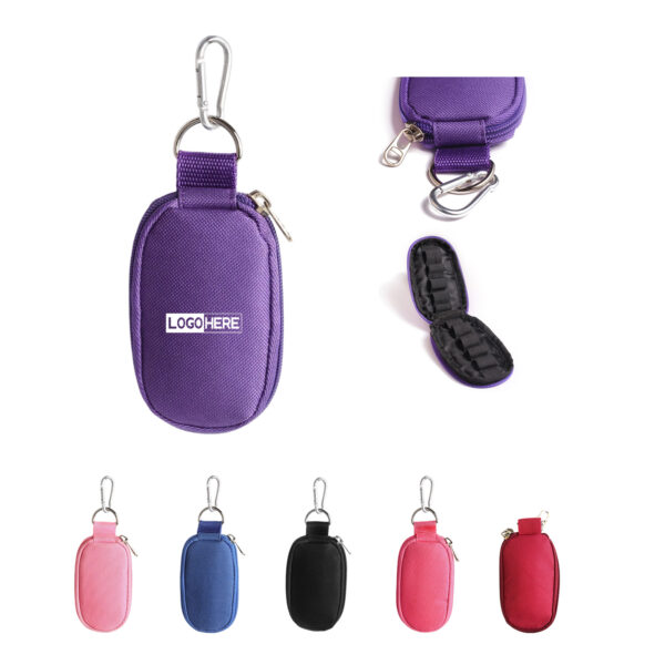 Small Portable Essential Oil Storage Bag with Carabiner