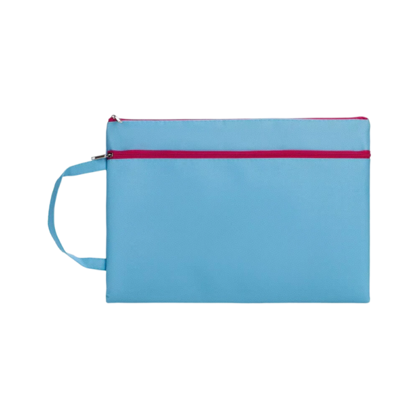 A4 Document Double Layer Folder with Zipper and High Capacity