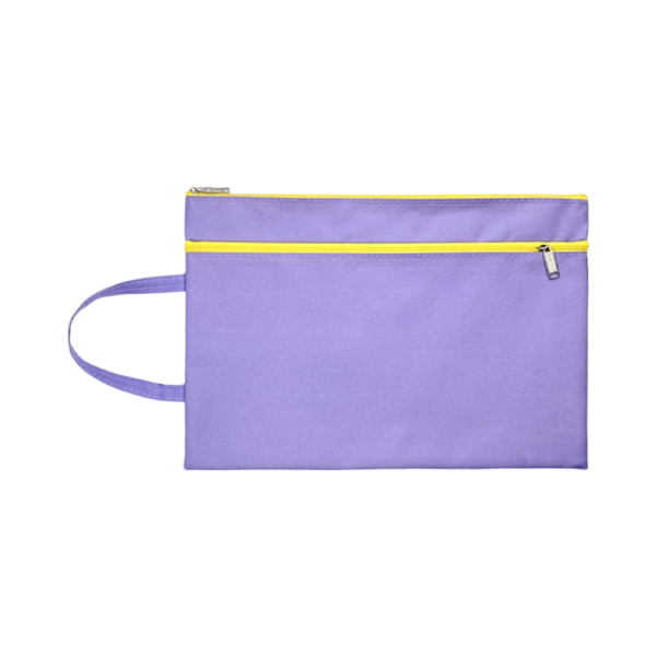 A4 Document Double Layer Folder with Zipper and High Capacity