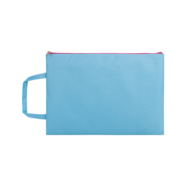A4 Zippered File Bag Made of Oxford Cloth