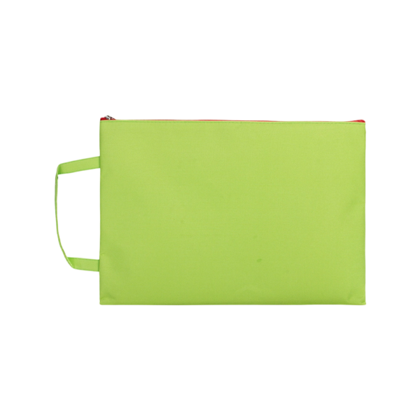 A4 Zippered File Bag Made of Oxford Cloth