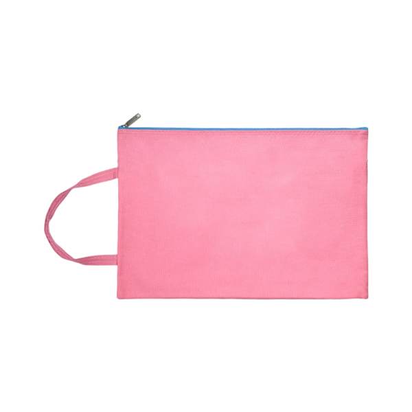 A4 Zippered File Bag Made of Oxford Cloth